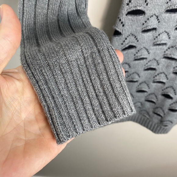 Giovana Women's Gray Long Sleeve Eye Like‎ Patterned Mini Sweater Dress Medium - Picture 3 of 16